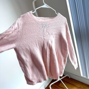 Pink knit top